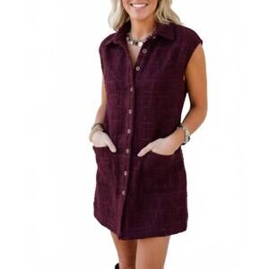 NEW SHUG brooklyn gaelle dress in maroon